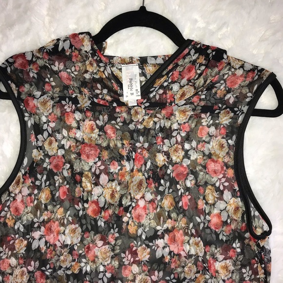 ✨Last 1✨Floral Sheer Hooded Cover Up/Dress - Picture 7 of 8